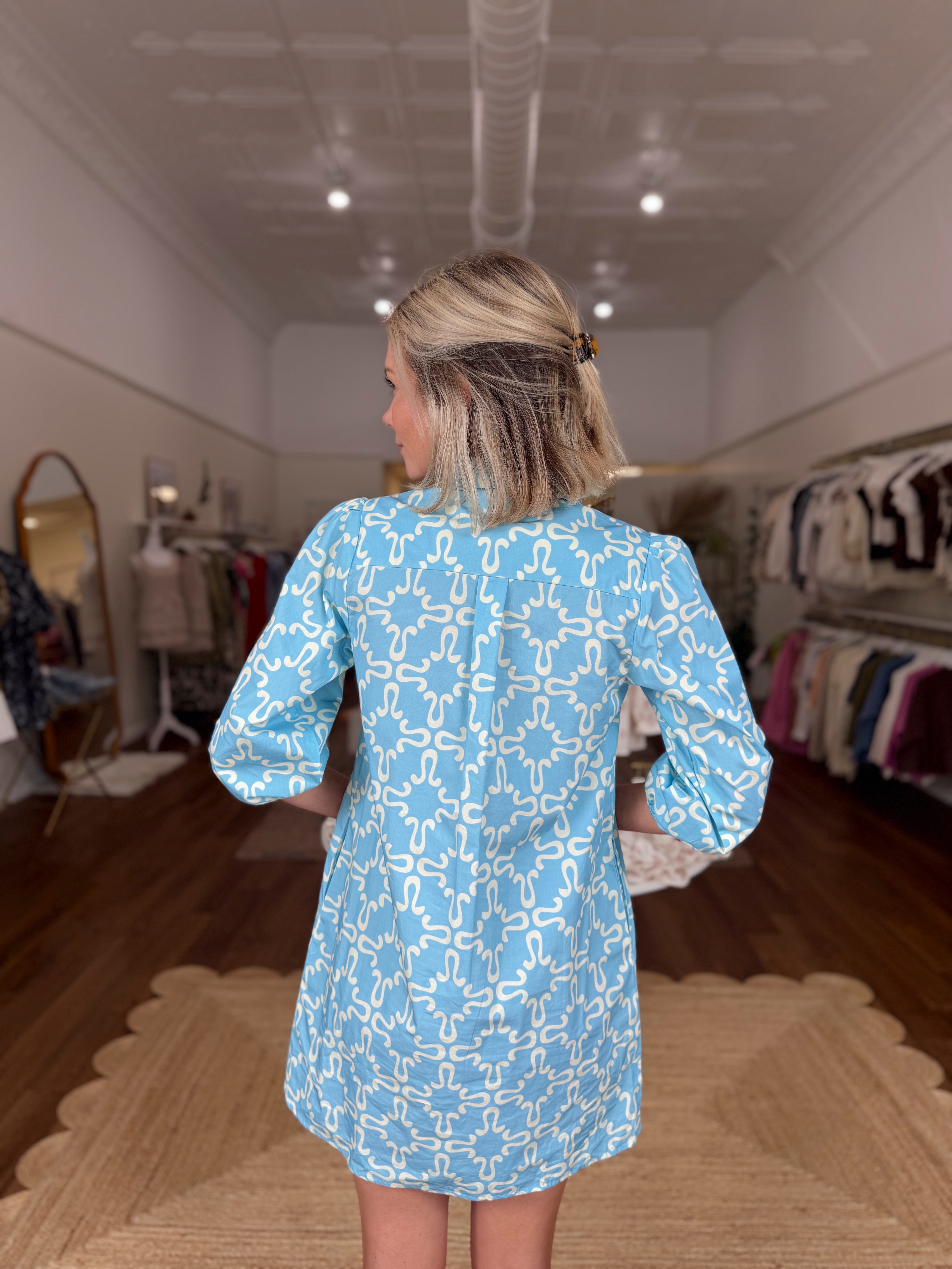 Maude Vivante Ava Dress in Carolina Blue