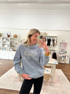 Coquette Sweatshirt in Milky Blue