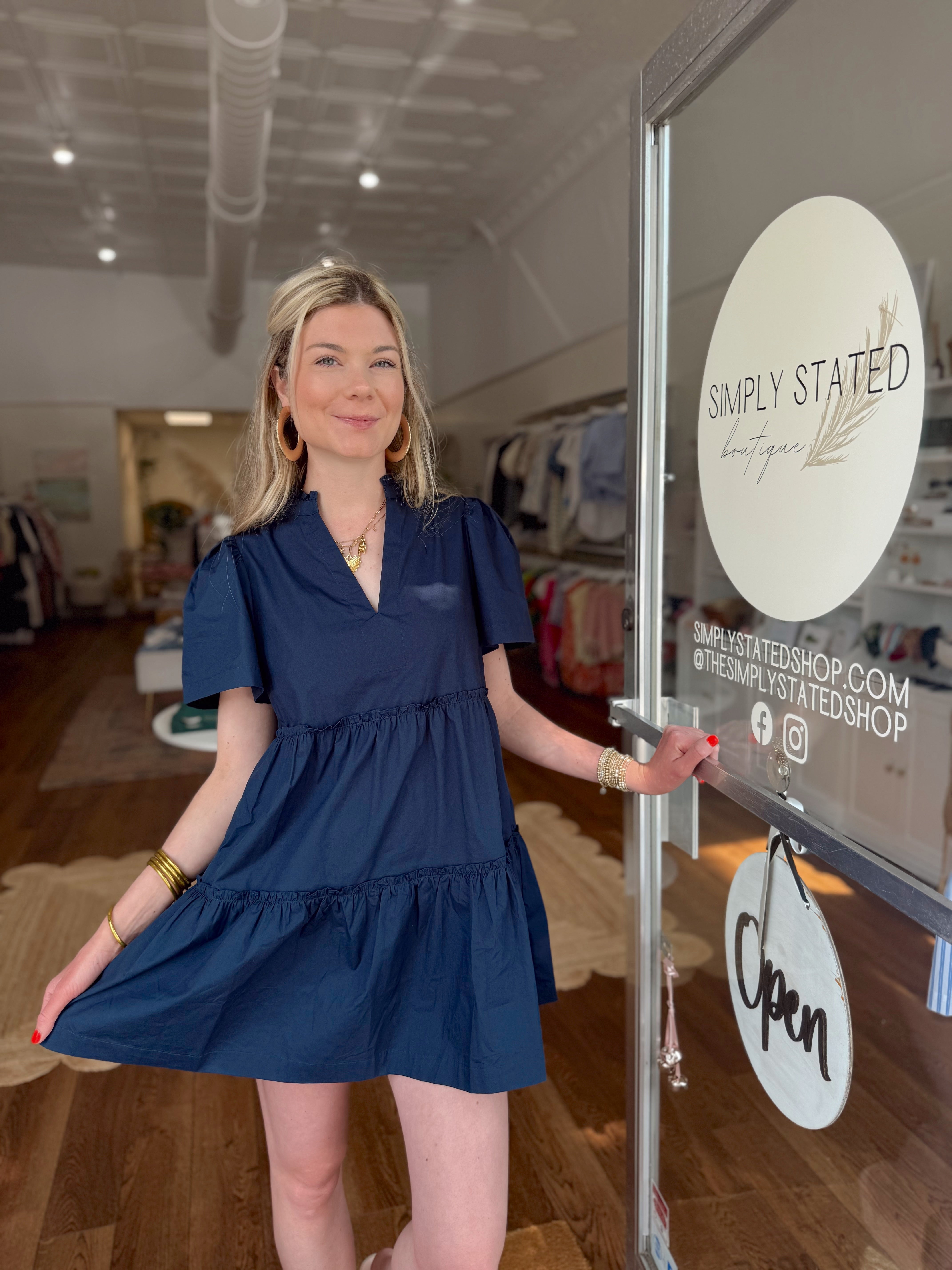 Mary Ann Dress in Blue