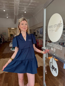 Mary Ann Dress in Blue