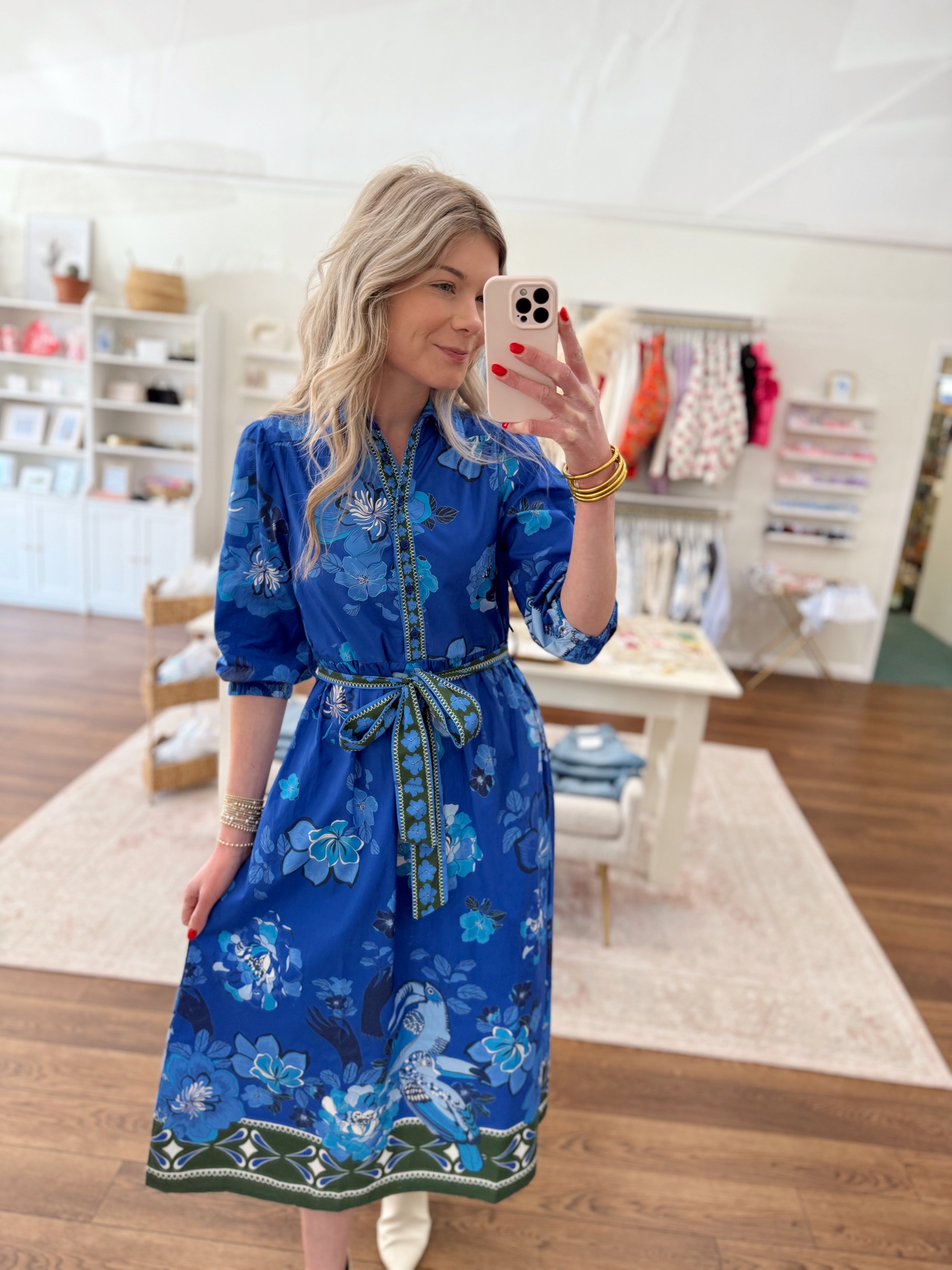 Maude Vivante Remi Dress in Sapphire Florals