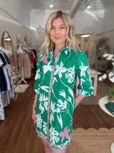 Maude Vivante Ava Dress in Mint Flora