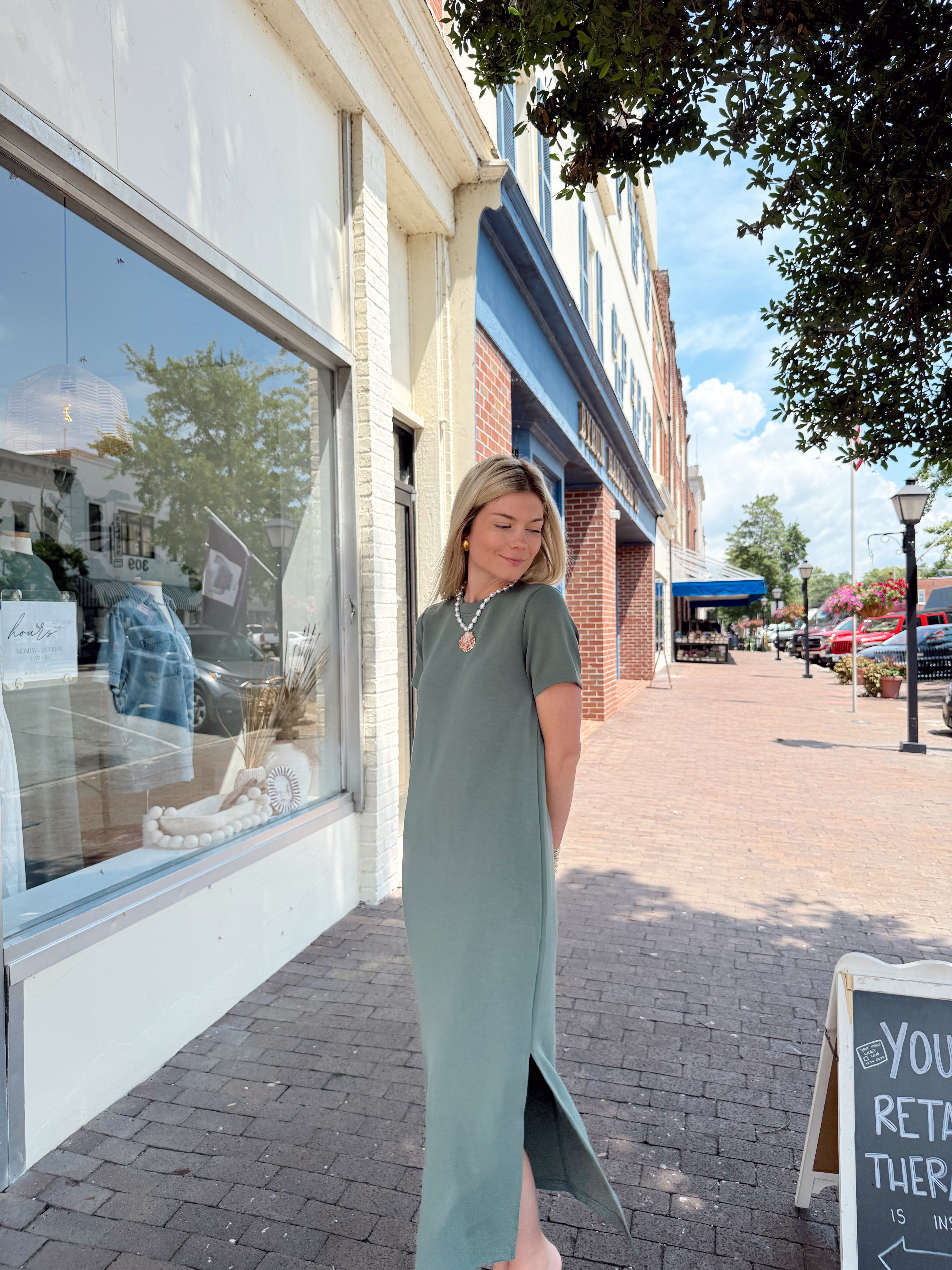 Blank Space Dress in Sage