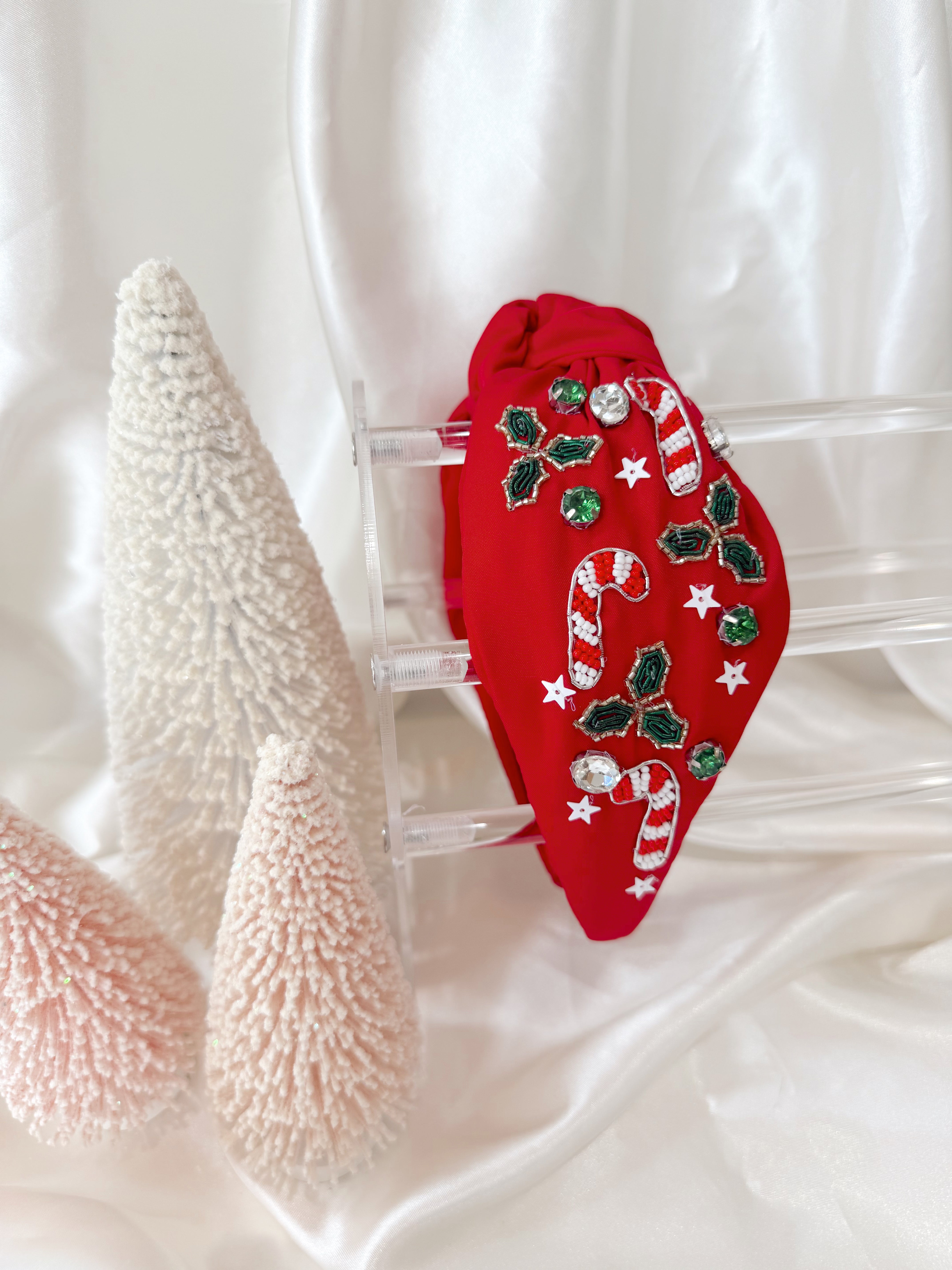 Candy Cane & Mistletoe Headband