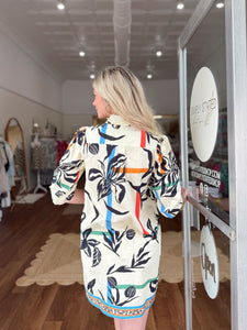 Maude Vivante Ava Dress in Striped Florals