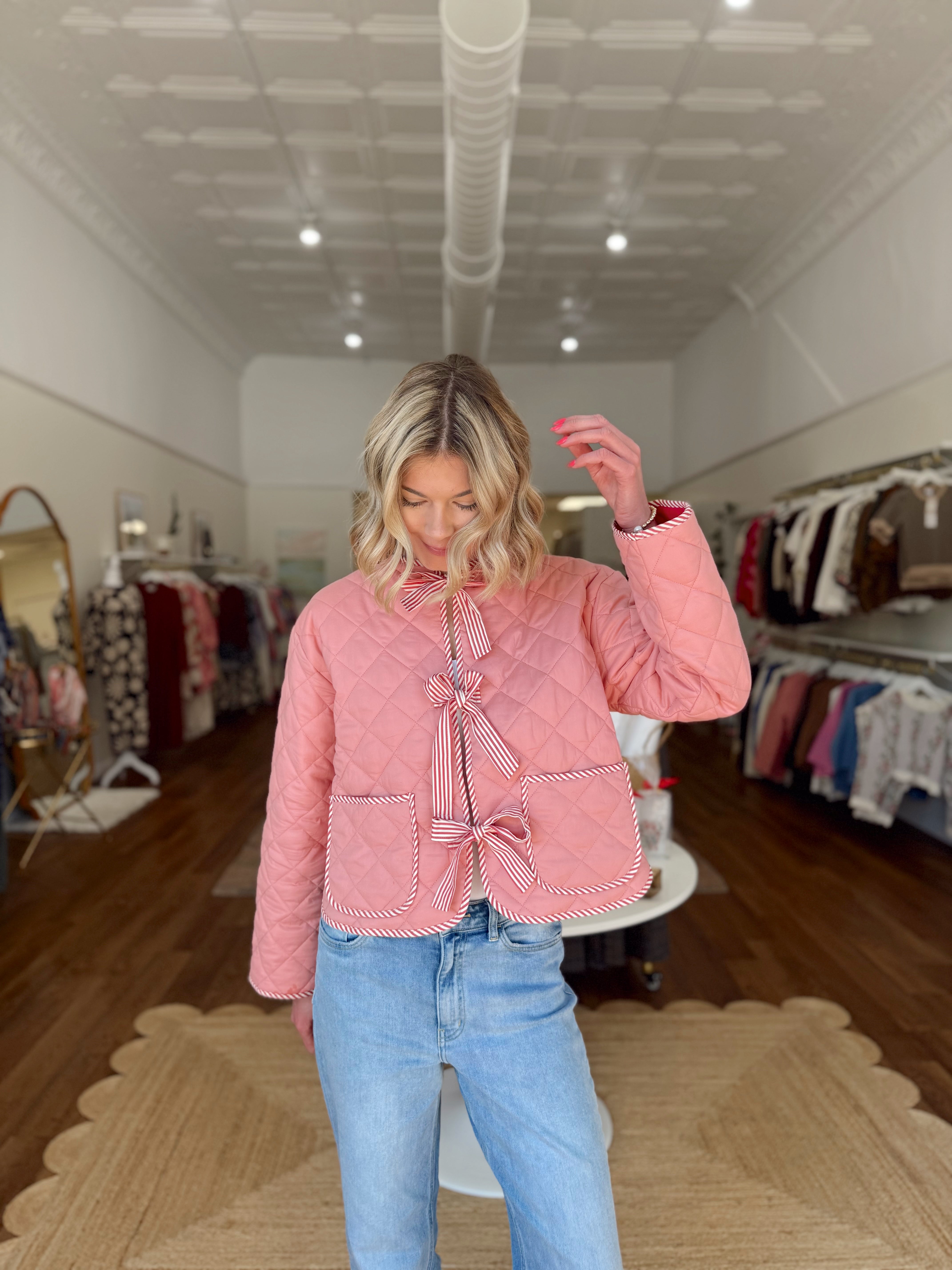 Peppermint Quilted Jacket