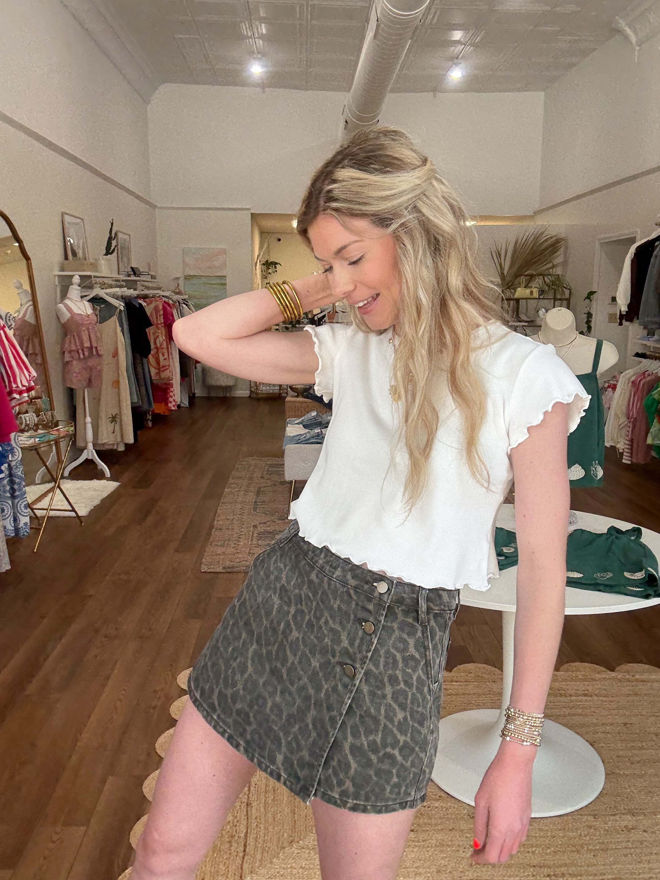 Leopard Skort