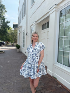 Charleston Toile Mini Dress
