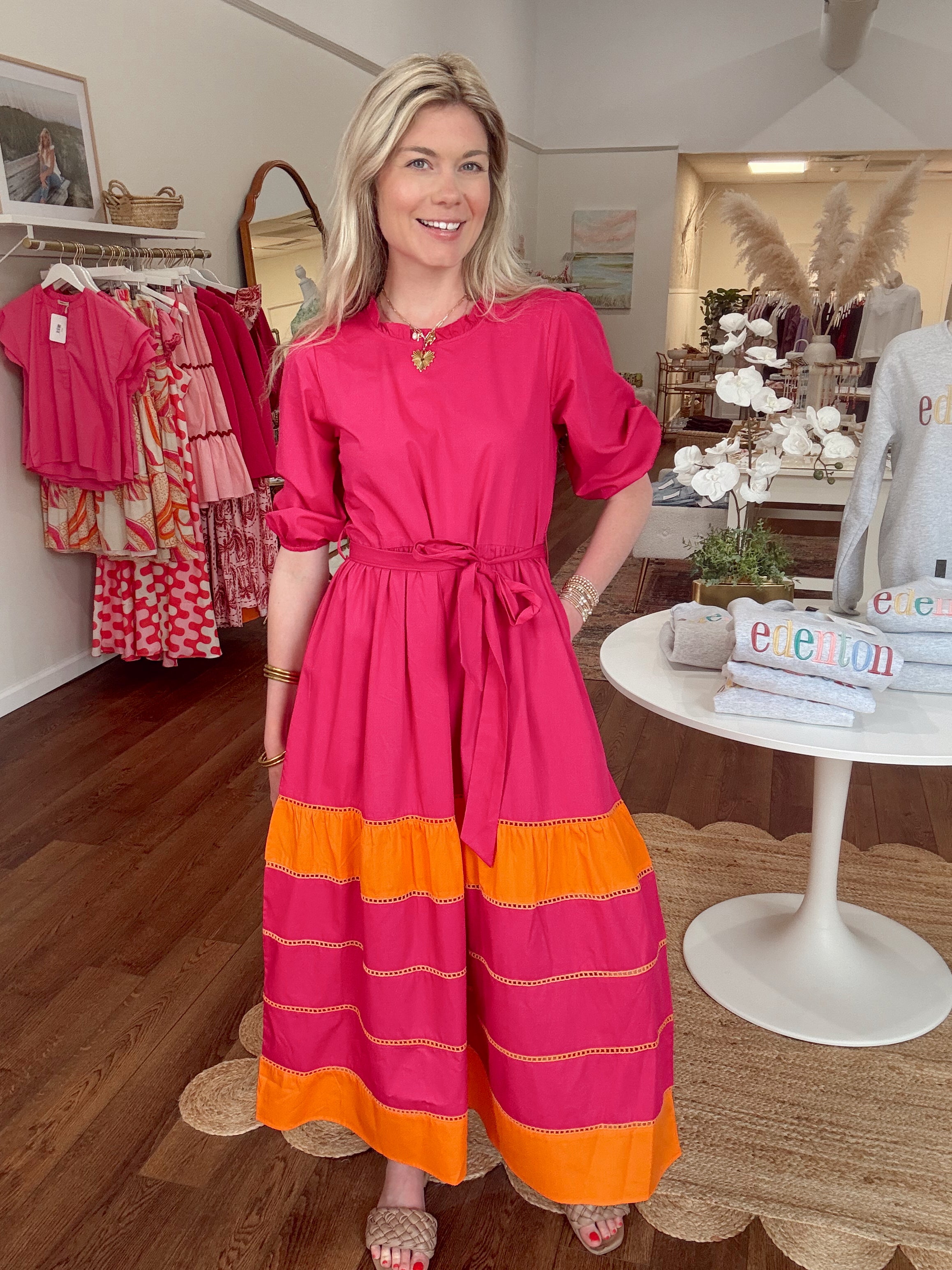 Maude Vivante Miley Dress in Raspberry