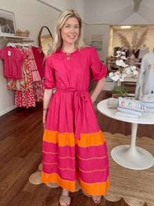 Maude Vivante Miley Dress in Raspberry