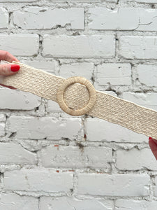 Natural Raffia Belt