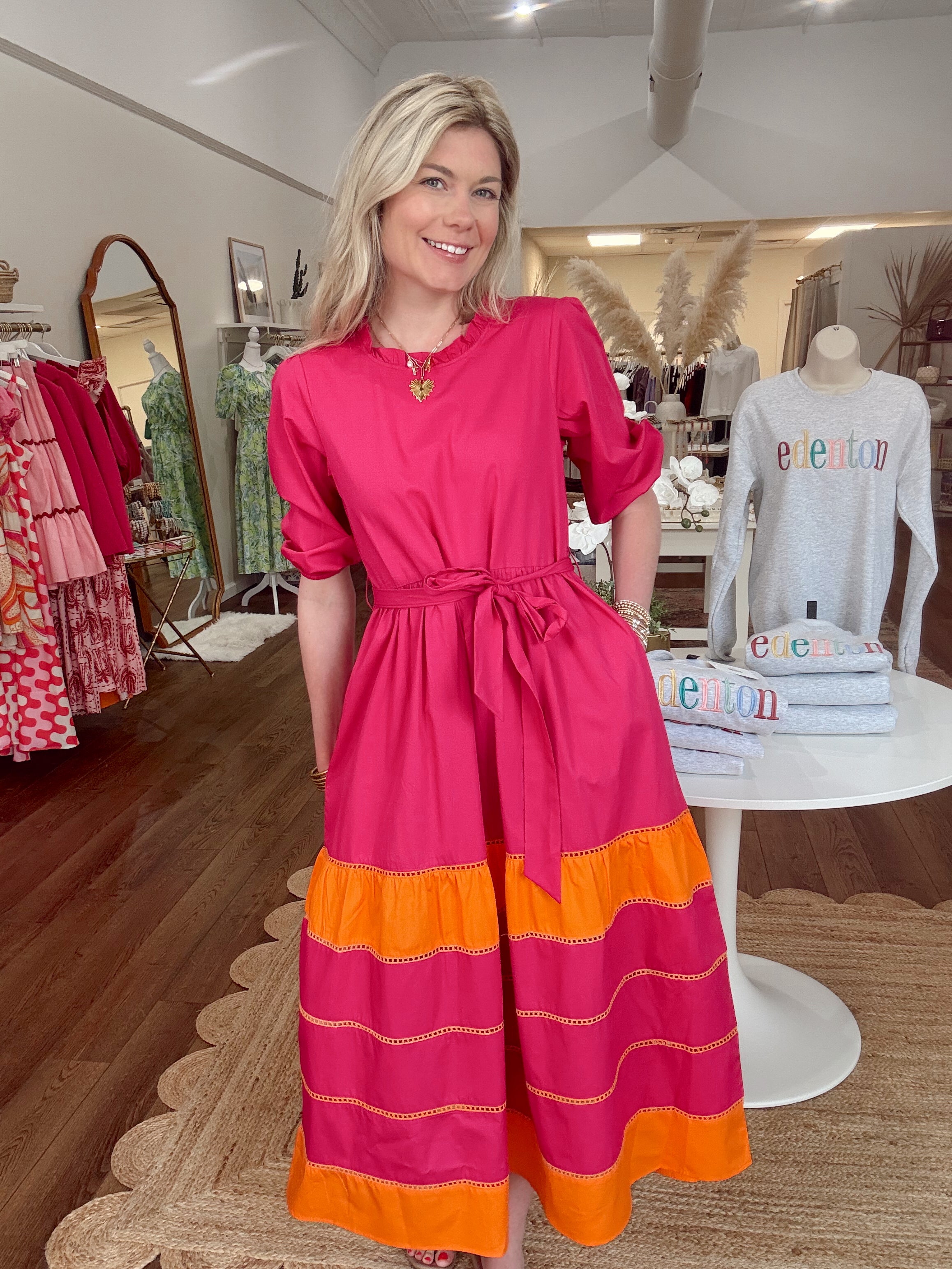 Maude Vivante Miley Dress in Raspberry