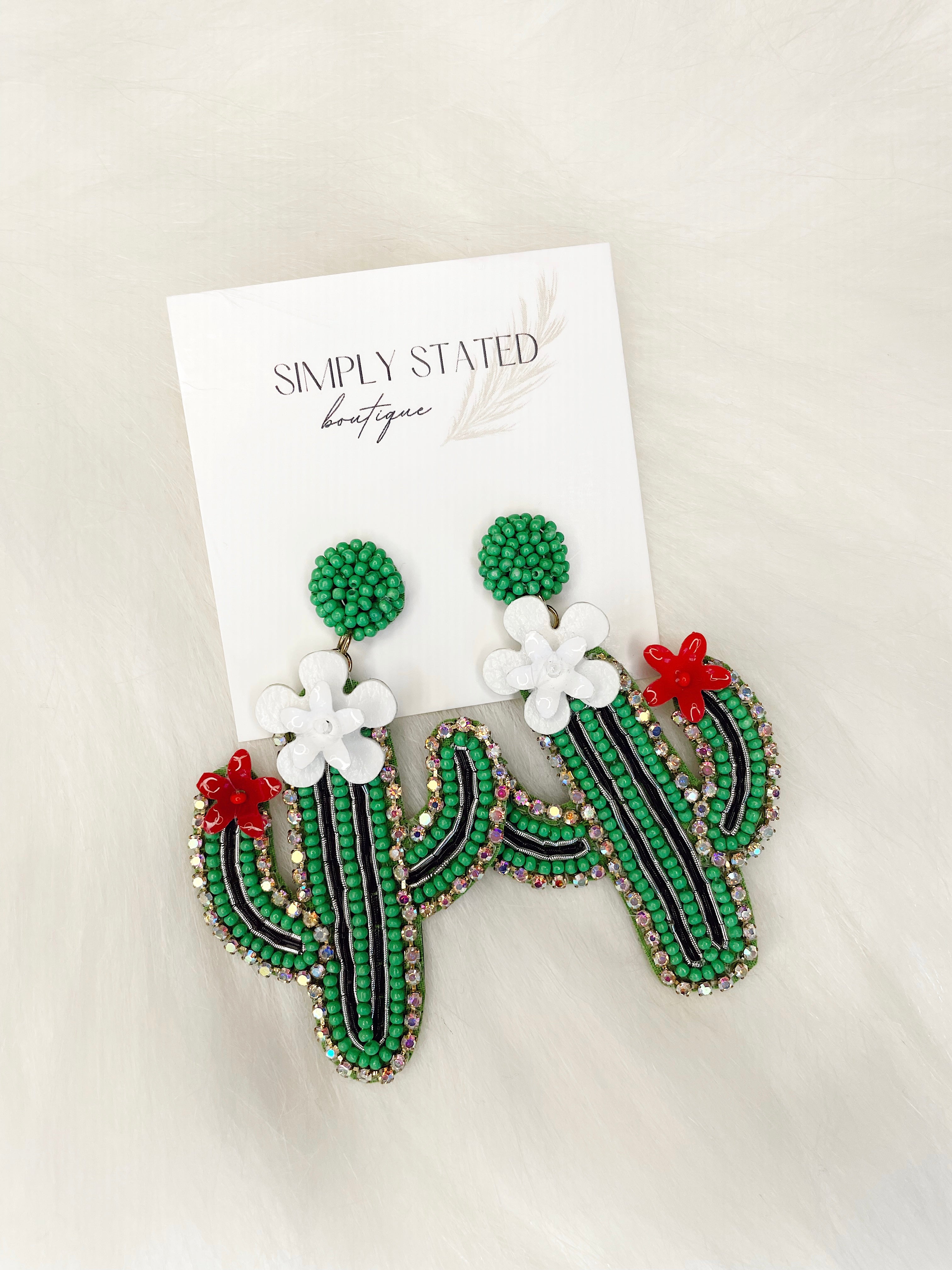 Cactus Flower Earring
