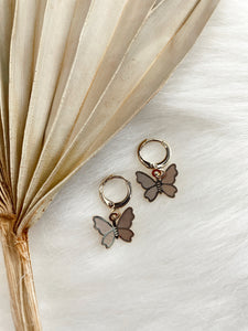 Butterfly Huggie Hoops