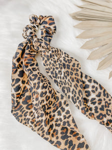 Leopard Long Bow Scrunchie